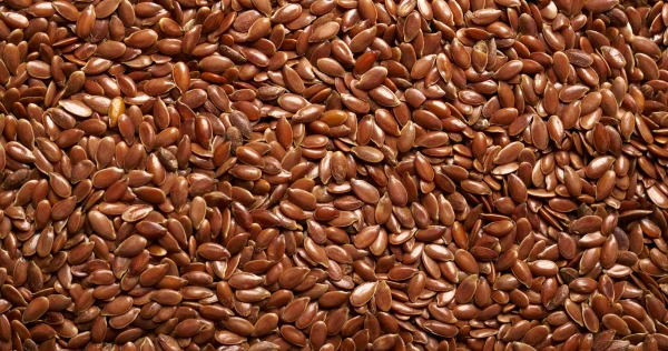 Brown flax seeds